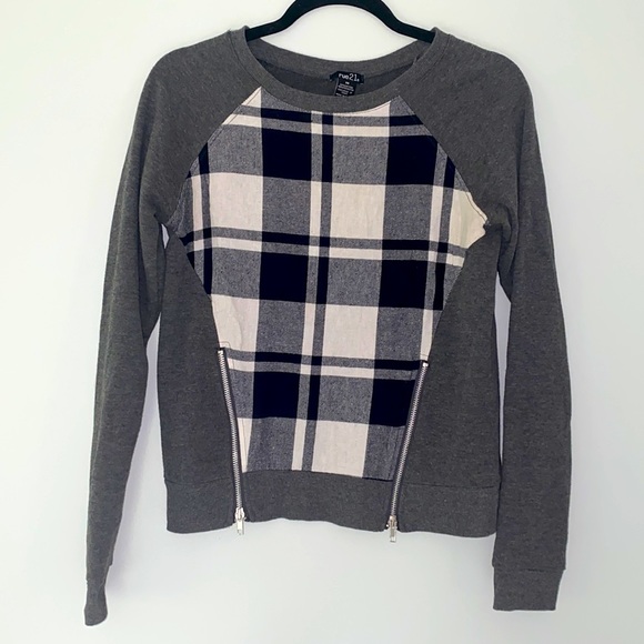 Rue21 Tops - Plaid Zipper Long Sleeve Top By Rue21 Size Xsmall
